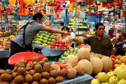 Mercado de frutas y verduras en México